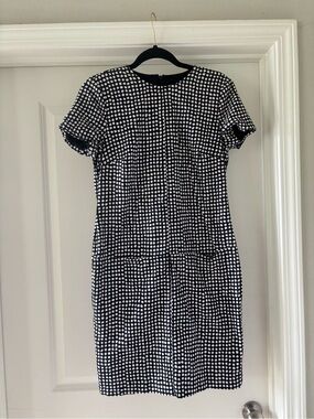 Classic Black & White Polka Dot Shift Dress